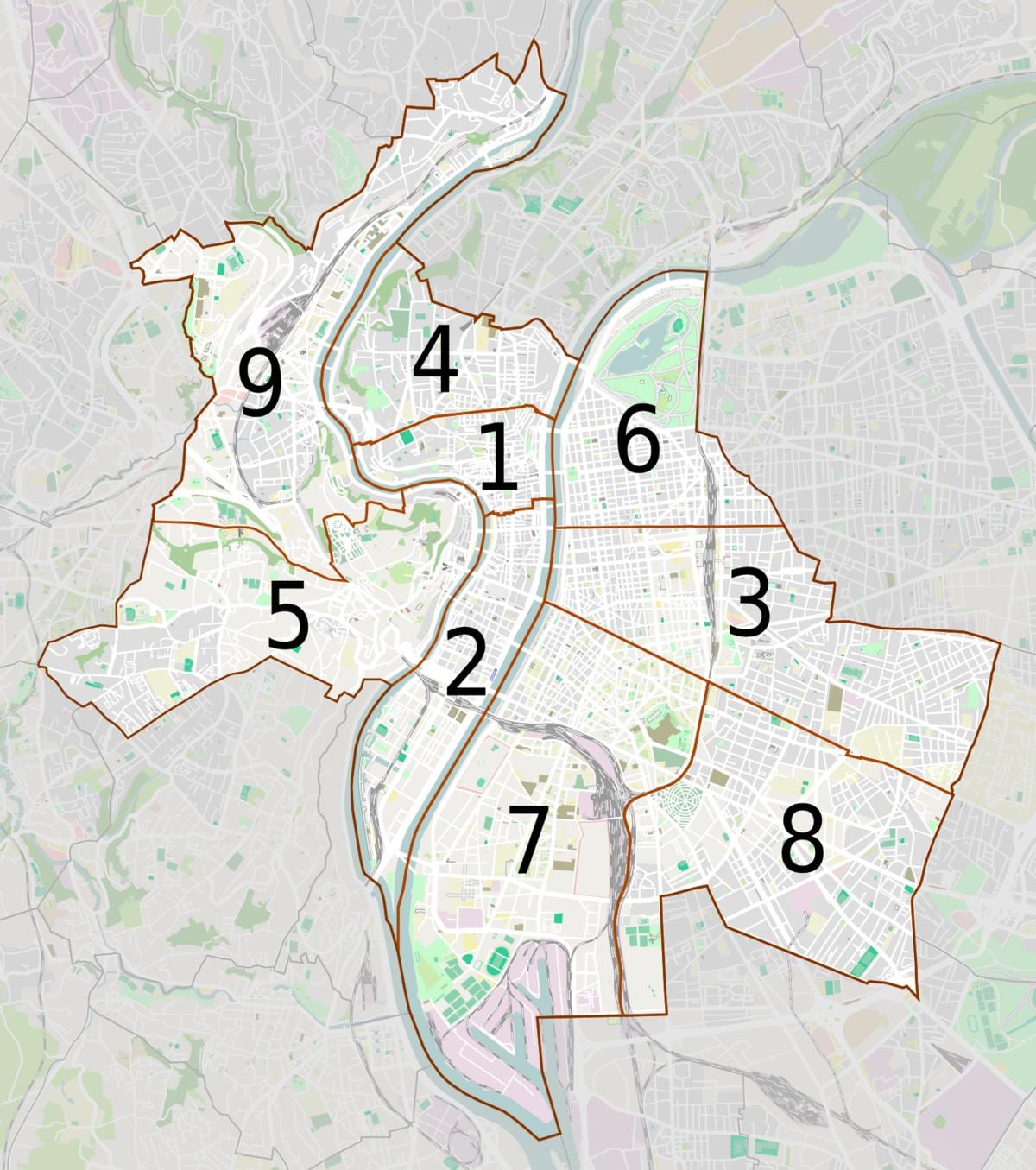 kart Lyon rayonunda