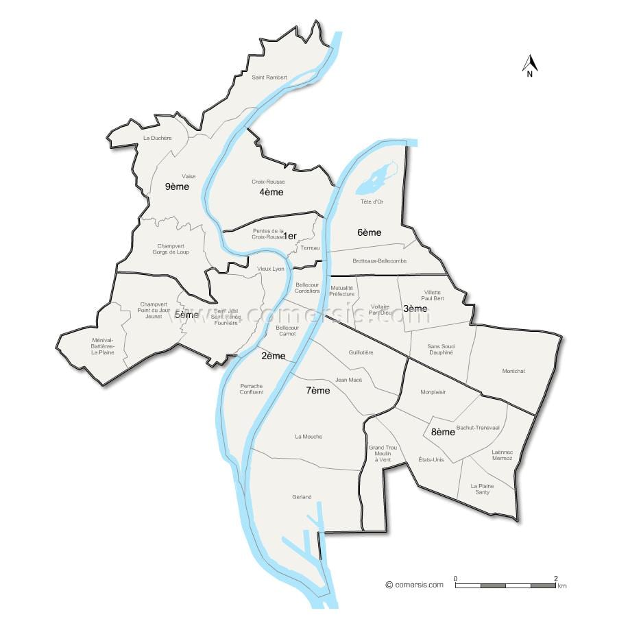 kart Lyon dairəsində