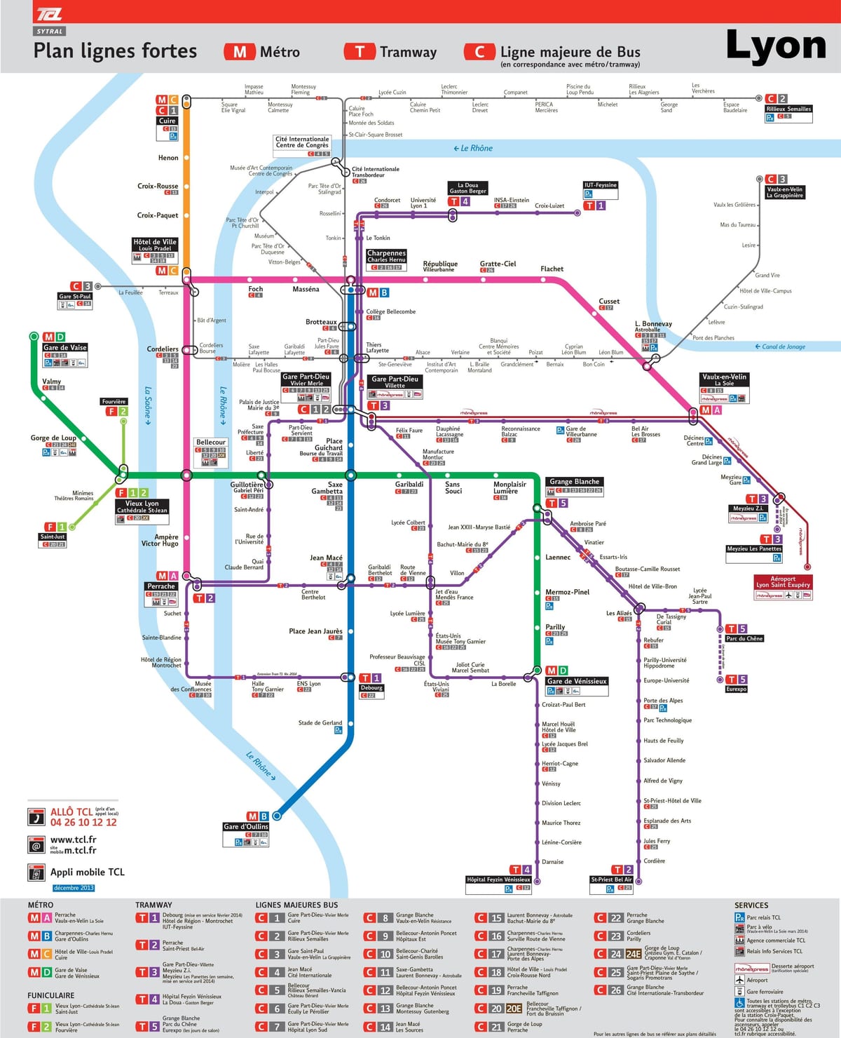 Tranzit Lyon xəritə