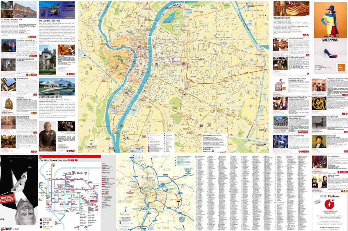 Lyon, Fransa turist xəritəsi