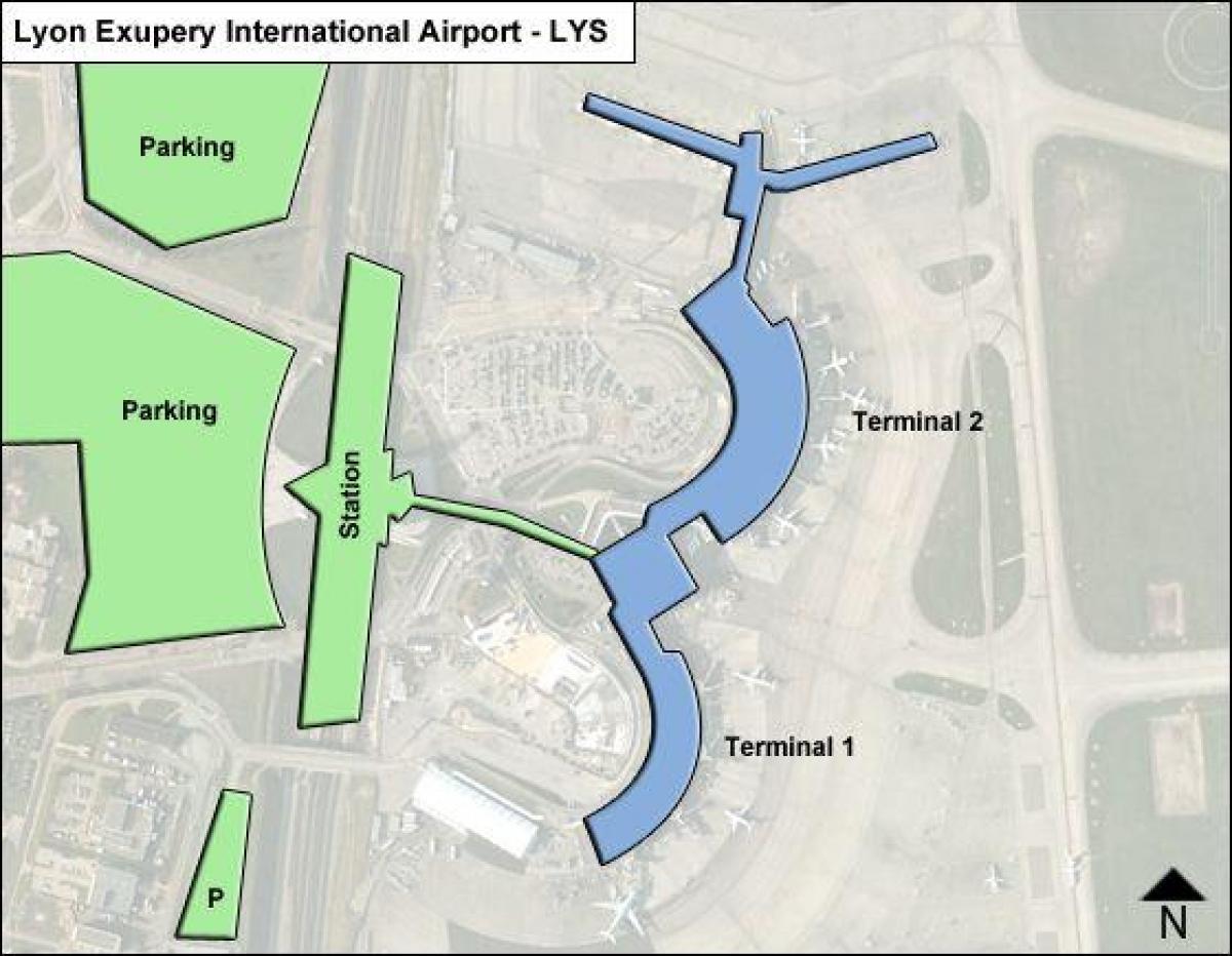 Kart Lyon hava limanında terminal
