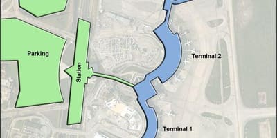 Kart Lyon hava limanında terminal