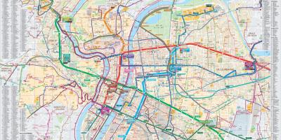 Lyon xəritəsi, avtobus marşrutlarının