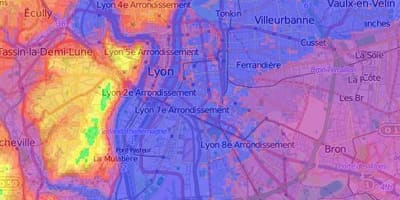 Topoqrafik xəritə Lyon