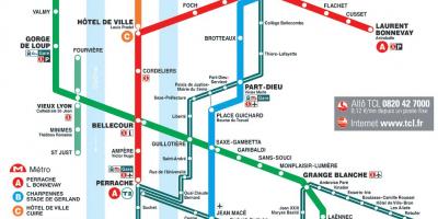 Lyon tramvay kart PDF formatında